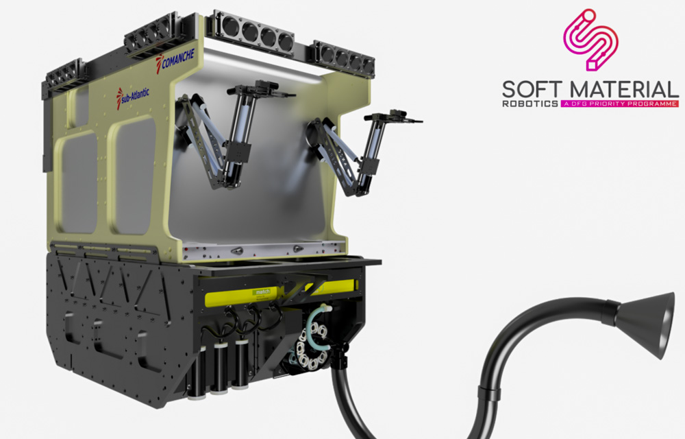 Concept for the active suction sampler, which will be used in the future in deep-sea research to take samples from the seabed. (Photo: match)