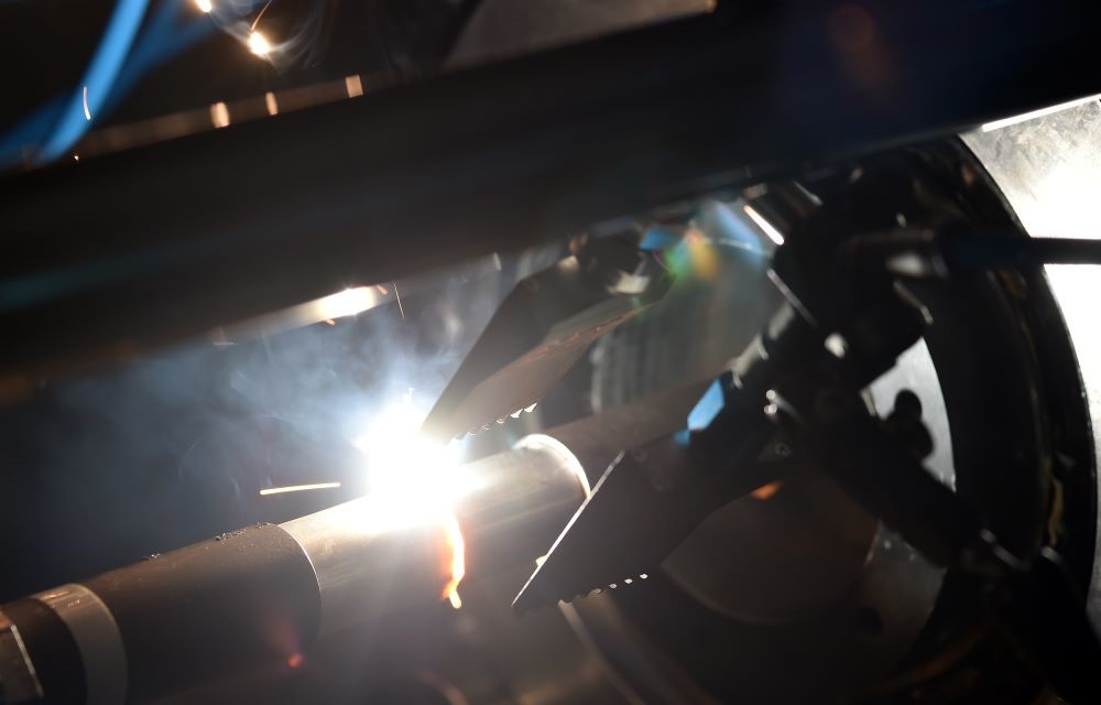detail photo of laser deposition welding